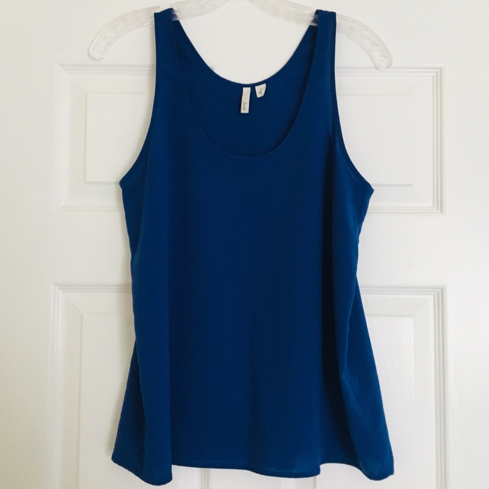 *SOLD Nordstrom Frenchi Deep Blue Chiffon Tank Top
